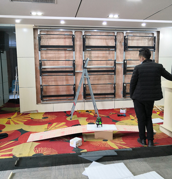 黃岡液晶拼接屏液壓前維護支架的工作原理